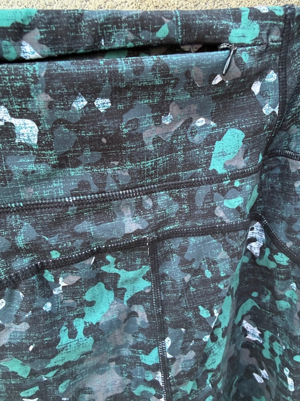 Sweaty Betty Black & Teal Camouflage High-Rise Leggings - Picture 8 of 12